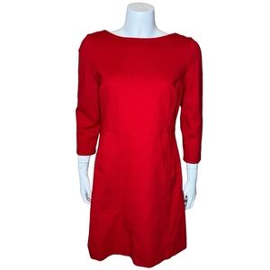 Spanx The Perfect A-Line Dress L Red Ponte Career